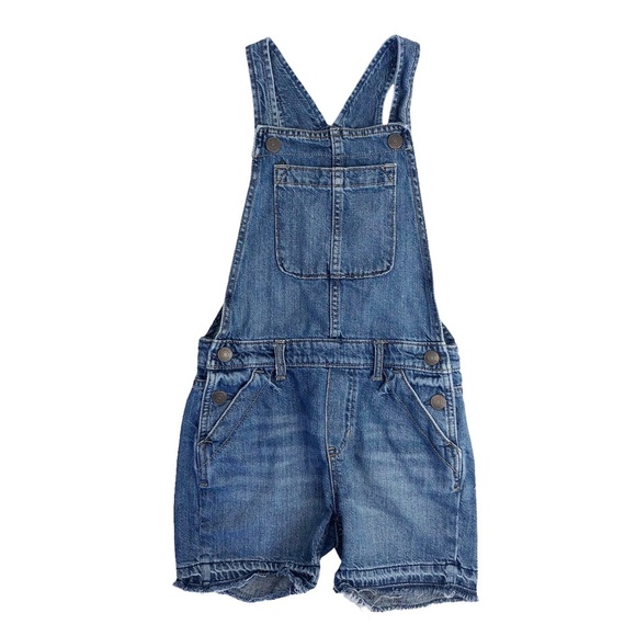 Gap Denim Shortalls Blue Size Medium 8/9 - Picture 1 of 10